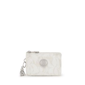 Petit porte-monnaie Creativity S Palm Beige Jacquard