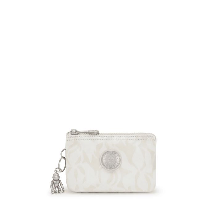 Petit porte-monnaie Creativity S Palm Beige Jacquard