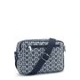 Sac bandoulière Abanu M 24cm Navy Sign Jacquard