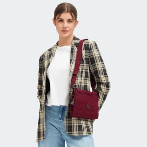 Petit sac bandoulière Riri L 27 cm Maroon Tile Jacquard