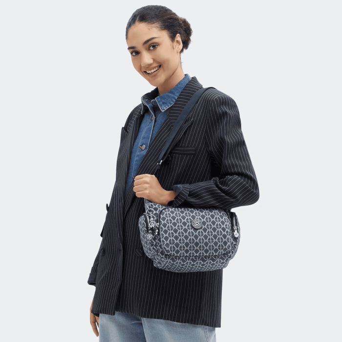 Sac à main Gabb S 31 cm Navy Sign Jacquard