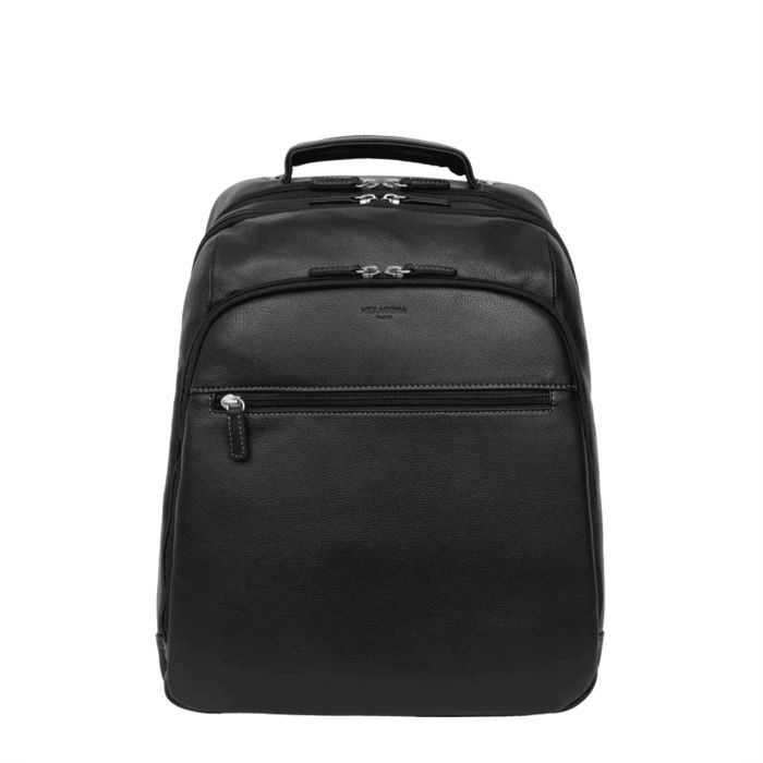 Sac à dos pour ordinateur 13 pouces Confort en Cuir 37 cm Noir