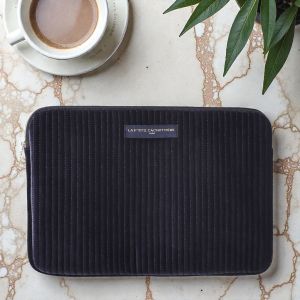 Housse ordinateur 13" 36 cm Velours Marine