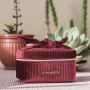 Vanity 17 cm Velours Bordeaux