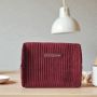 Grande trousse de maquillage Velours Bordeaux