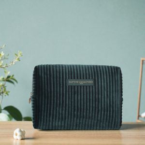 Grande trousse de maquillage Velours Vert