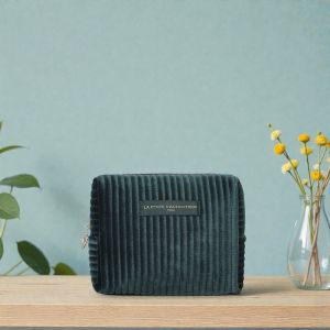 Trousse de toilette 18 cm Velours Vert