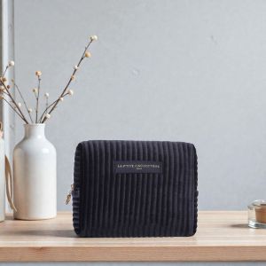 Trousse de toilette 18 cm Velours Marine