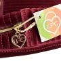 Trousse de toilette 18 cm Velours Bordeaux