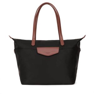 Sac cabas Pop 46 cm Noir/Marron Foncé