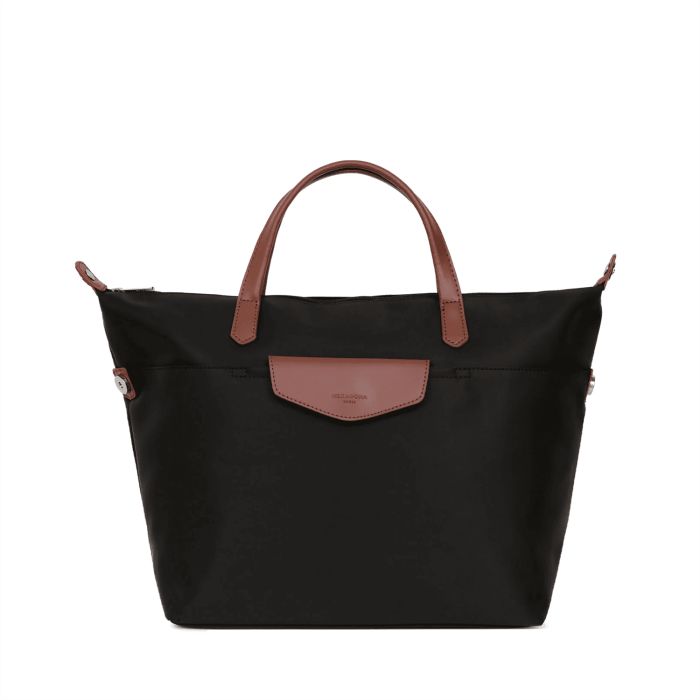 Sac cabas Pop 46 cm Noir/Marron Foncé