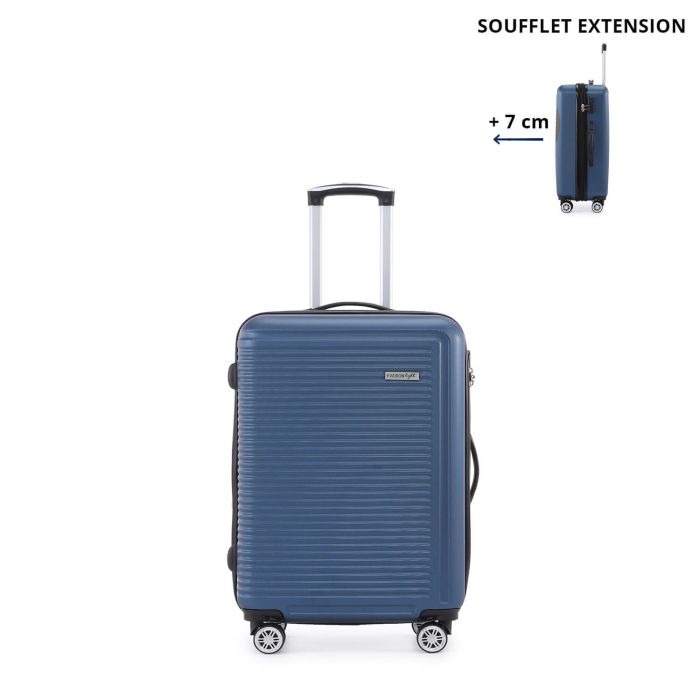 Valise cabine rigide Summer 2.0 Extensible + 7cm Bleu