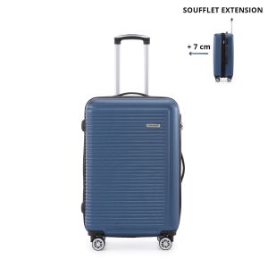 Valise rigide M Summer 2.0 Extensible + 7cm Bleu