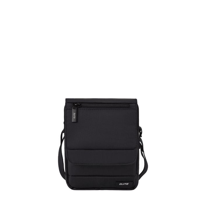 Sac travers avec rabat M RFID 18,5 cm Noir