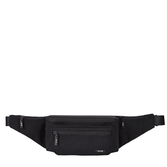 Sac banane RFID RPET 23 cm Noir