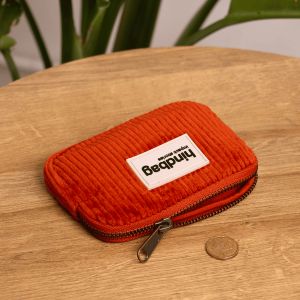 Porte monnaie Lili 13 cm Velours Brique