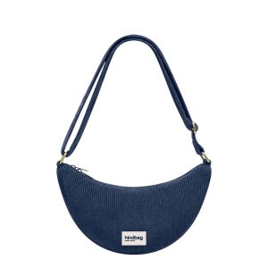 Sac banane Andréa 32 cm Velours Marine