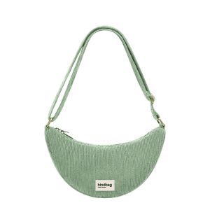 Sac banane Andréa 32 cm Velours Vert d'Eau