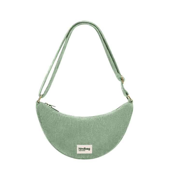 Sac banane Andréa 32 cm Velours Vert d'Eau