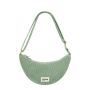 Sac banane Andréa 32 cm Velours Vert d'Eau