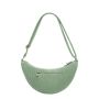 Sac banane Andréa 32 cm Velours Vert d'Eau