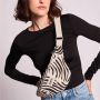 Sac banane Olivia 32 cm Tigre écru