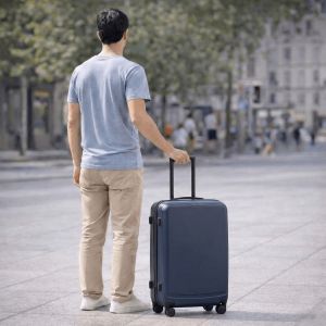 Valise rigide Pure mate Extensible 65cm Bleu nuit