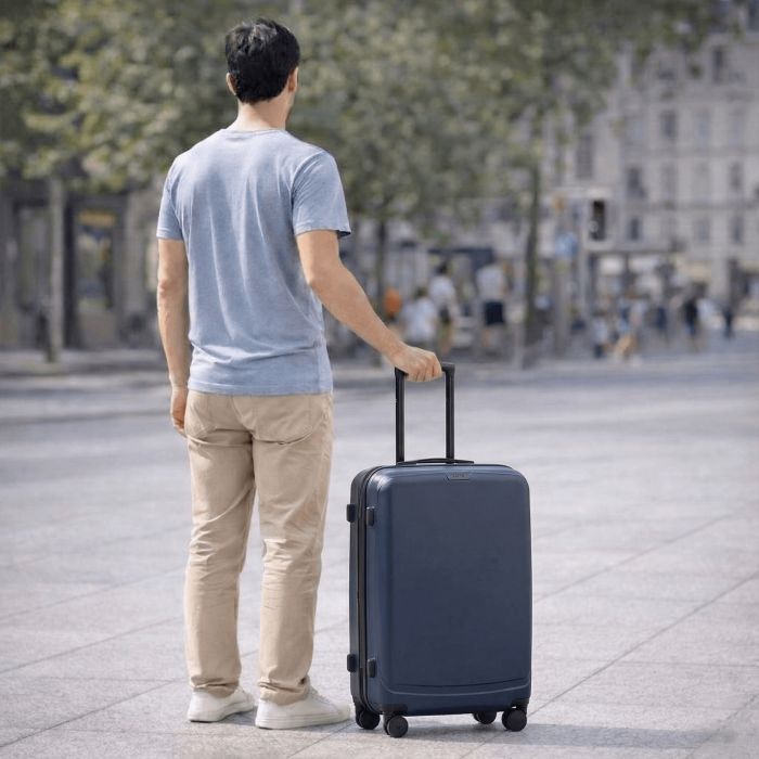 Valise rigide Pure mate Extensible 65cm Bleu nuit