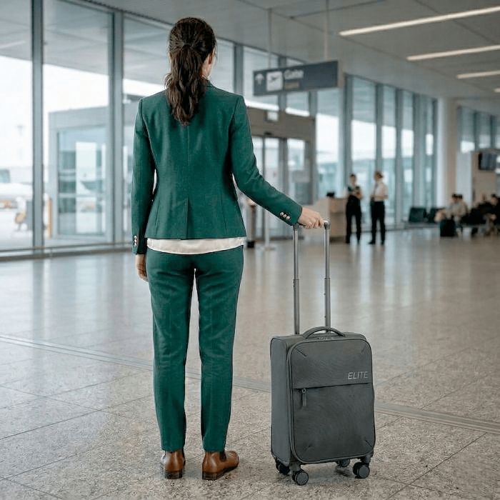 Valise cabine souple Pure Soft Extensible 55 cm Gris