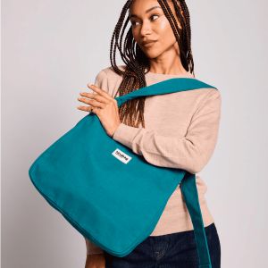 Sac bandoulière Claire 36 cm Bleu Paon