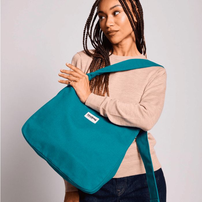 Sac bandoulière Claire 36 cm Bleu Paon