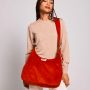 Sac bandoulière Claire 36 cm Velours Brique