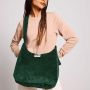 Sac bandoulière Claire 36 cm Velours Sapin