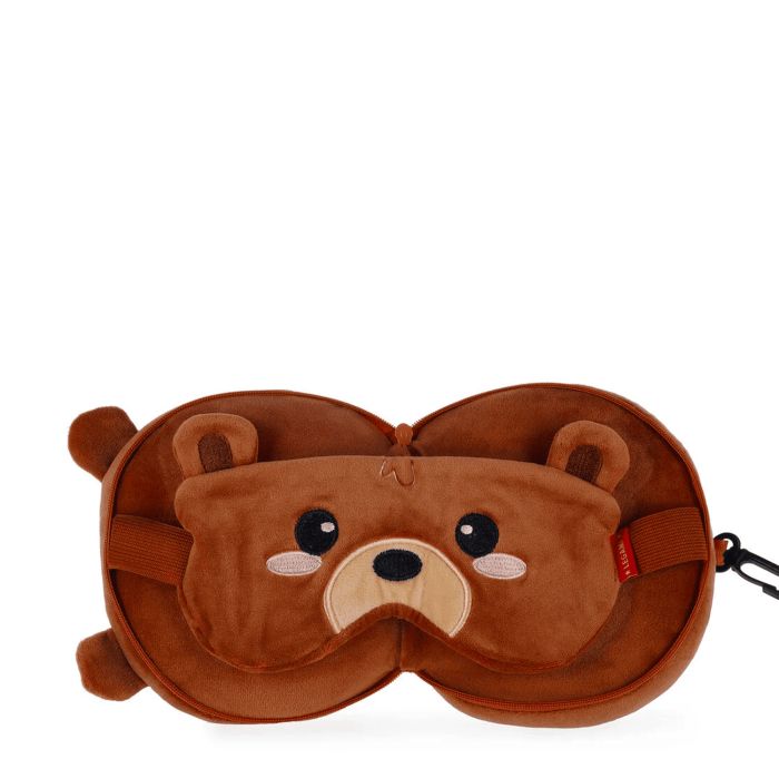 Coussin de voyage avec masque de sommeil Teddy Bear
