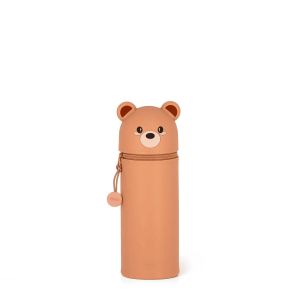 Trousse scolaire en Silicone 2-en-1 Kawaii Teddy Bear