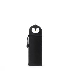 Trousse scolaire en Silicone 2-en-1 Kawaii Penguin