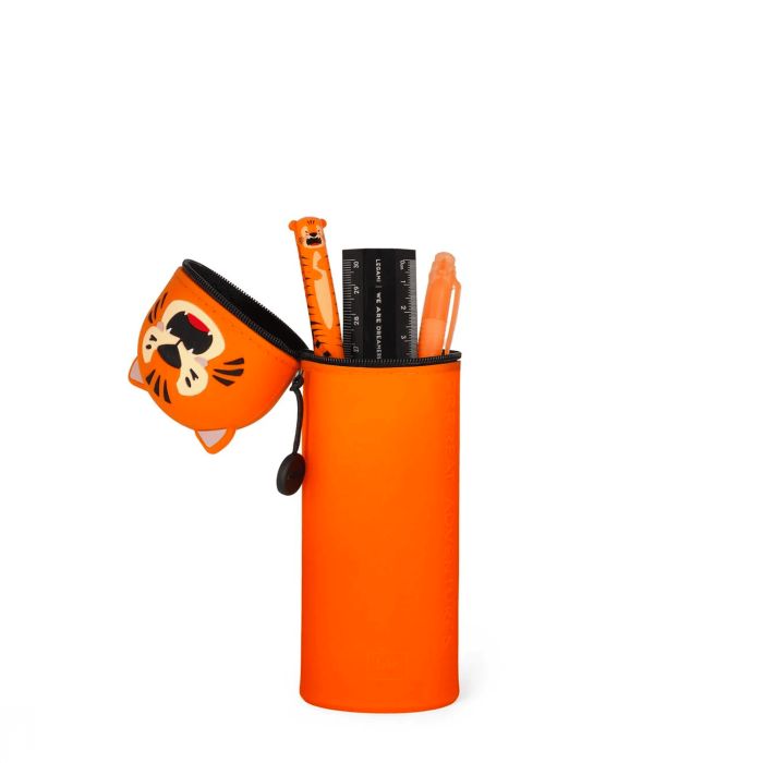 Trousse scolaire en Silicone 2-en-1 Kawaii Tiger