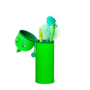 Trousse scolaire en Silicone 2-en-1 Kawaii Dino