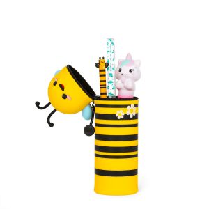 Trousse scolaire en Silicone 2-en-1 Kawaii Bee