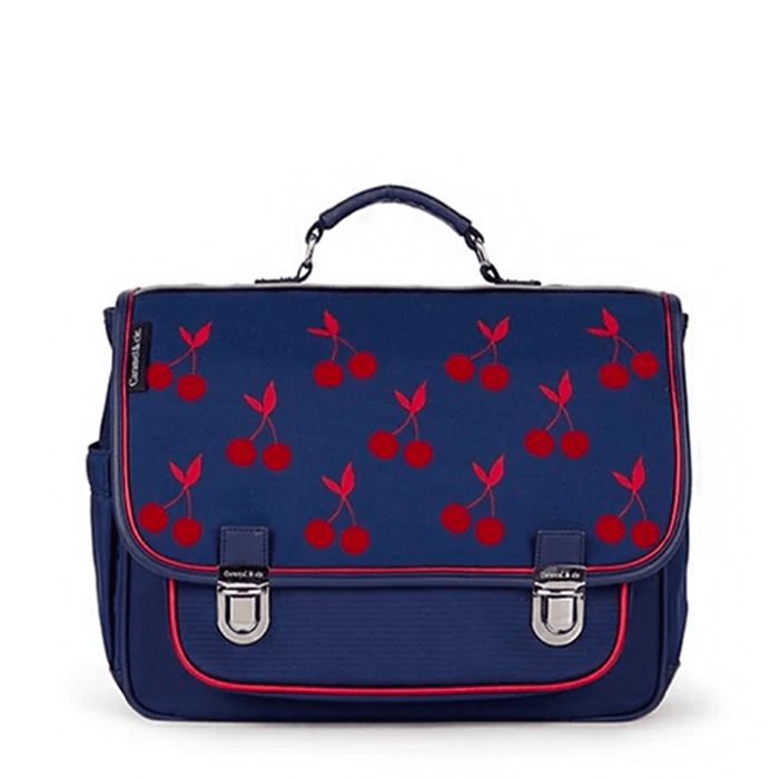 Cartable Velvet Cherries 38 cm Bleu