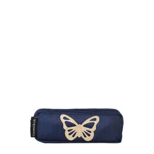 Trousse Double Papillon Bleu 21 cm Bleu