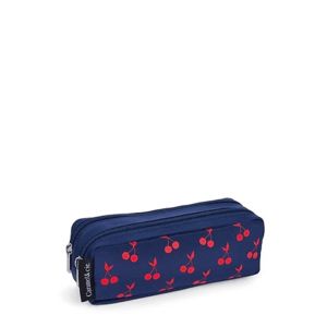 Trousse Double Velvet Cherries 21 cm Bleu et Rouge