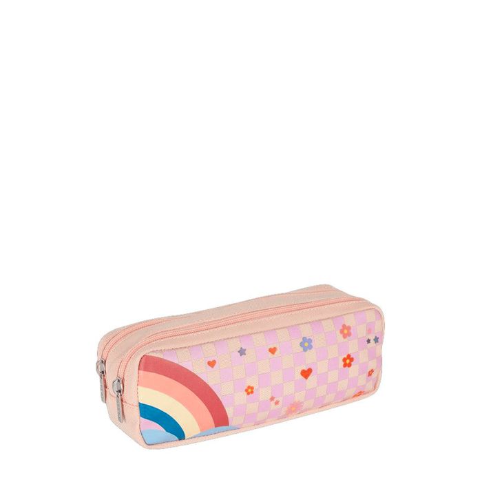 Trousse Double Happy Sky 21 cm Rose