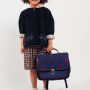 Cartable Velvet Cherries 32 cm Bleu et Rouge