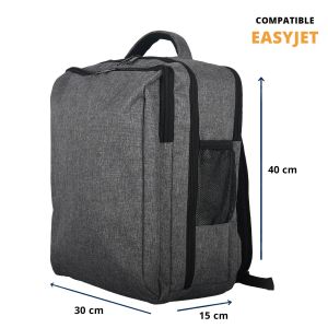 Sac à dos 40 cm Compatible Easyjet Grey