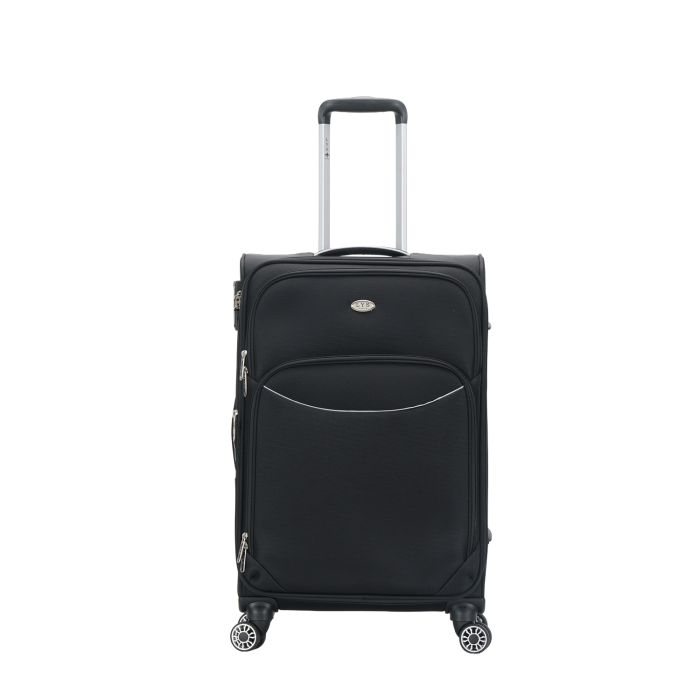 Valise M souple 1737 Extensible 67 cm Noir
