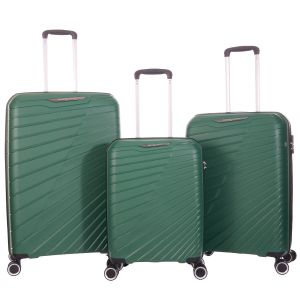 Lot de 3 valises rigides 2500 55, 67 et 77 cm Vert