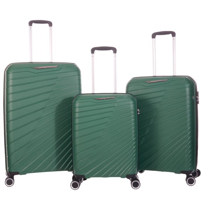 Lot de 3 valises rigides 2500 55, 67 et 77 cm Vert