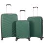 Lot de 3 valises rigides 2500 55, 67 et 77 cm Vert