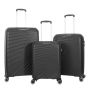 Lot de 3 valises rigides 2500 55, 67 et 77 cm Noir